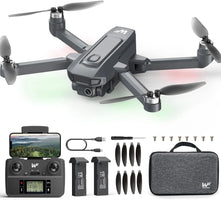 WF30 GPS Drones with Camera for Adults 4K, 5G Wi-Fi Foldable RC Quadcopter, 2 Batteries, Black