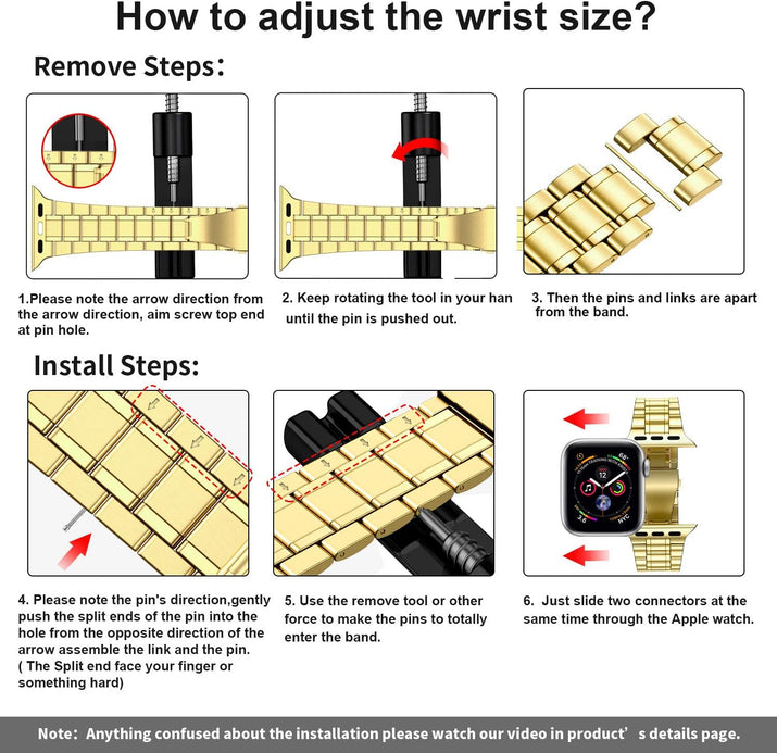 Solid Stainless Steel Band Compatible with Apple Watch 44Mm 42Mm (Series 3/2/1), Metal Strap with Soft TPU Case for Iwatch Series 6 5 4 3 2 1 SE SE2 SE3 Women and Men, Gold